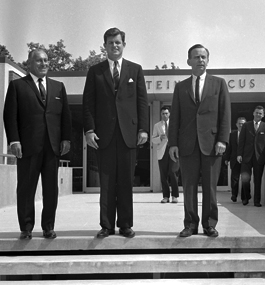 YOUNG LION: Ted Kennedy first visited Brandeis in 1961, the year before he joined the U.S. Senate, filling his brother John's seat.