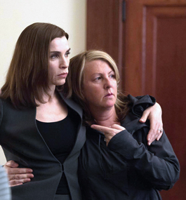 A FEARLESS EYE: Rodriguez (right) with Julianna Margulies on the set of "The Good Wife."