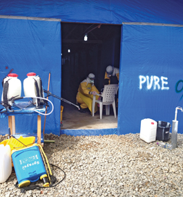 EMERGENCY RESPONSE: The Entire Ebola unit, including the patient wards, was built from the ground up last summer.