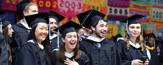 READY FOR THE FUTURE: Expect "moments when you will need to fight for what you believe in — to step in and not step back," Interim President Lisa M. Lynch told the Class of 2016.