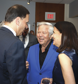 President Ron Liebowitz and his wife with Robert Kraft
