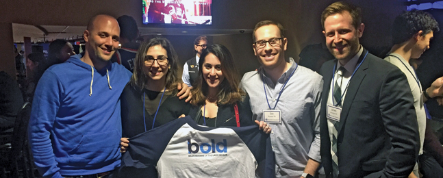 BOLD alumni at a Knicks game in Madison Square Garden.