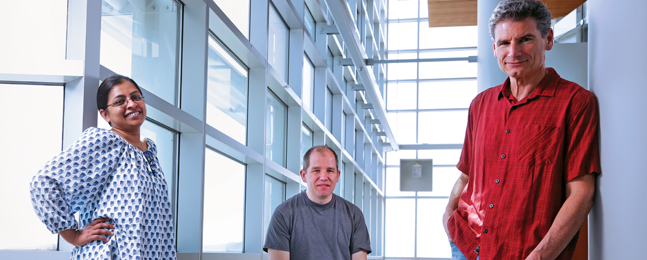 Aparna Baskaran; Zvonimir Dogic ’95, PhD’01; and Seth Fraden, PhD’87