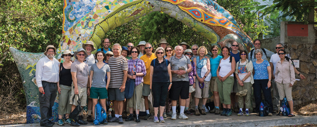 Photo of travelers posing in the Galapagos Islands