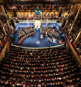 The 2017 Nobel ceremony.