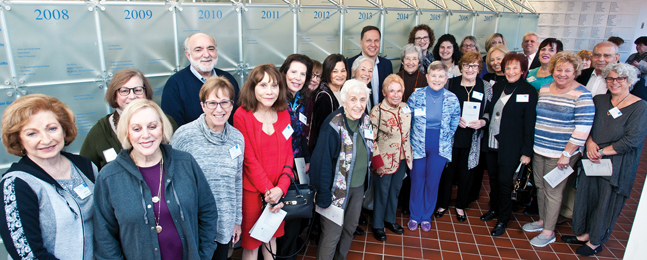 Photo of attendees at Tribute Wall celebration