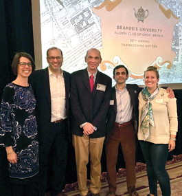 Photo of attendees at Thanksgiving Tea event in London.