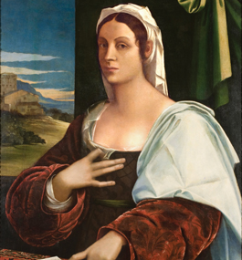 Detail of a portrait of Vittoria Colonna, by Sebastiano del Piombo (c. 1520)