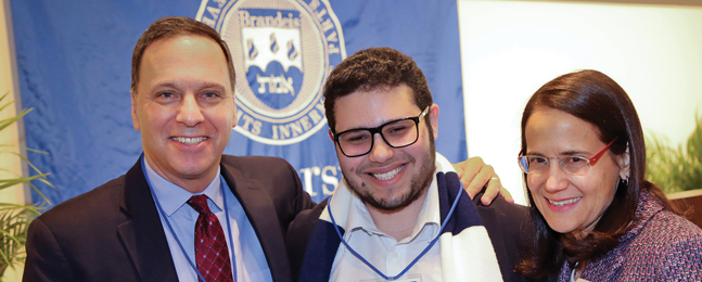 President Liebowitz and his wife, Jessica, with a student at the Scholarship Luncheon