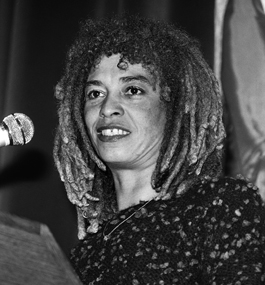 Angela Davis '65 (during a 1987 visit to campus).