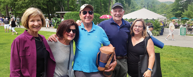 Photo of alumni concertgoers at Afternoon at Tanglewood.