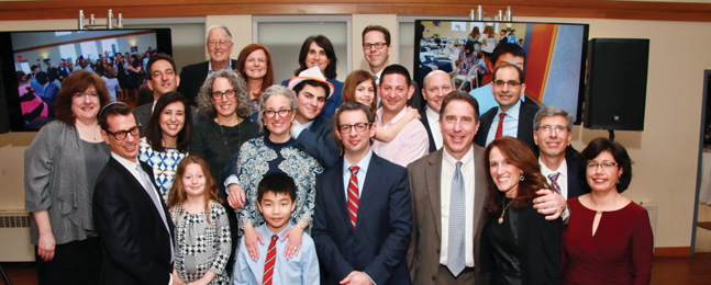 Photo of alumni attending the Ben Katz bar mitzvah.