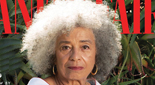 Detail of the digital-edition cover for Vanity Fair magazine's September 2020 issue, featuring a photo of Angela Davis