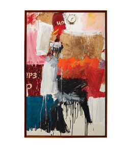 Robert Rauschenberg, “Second Time Painting,” 1961. Oil and assemblage on canvas.
