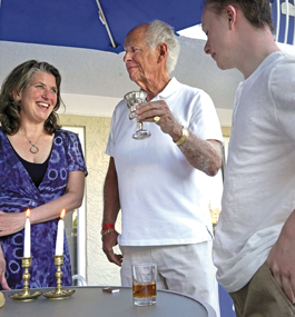 Einhorn with Frank and one of her new nephews.