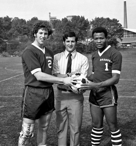 A new Gosman study lounge will be named in memory of former soccer captain Barry Harsip ’73 (left).
