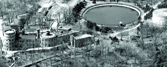 Aerial photo of Brandeis campus in 1947