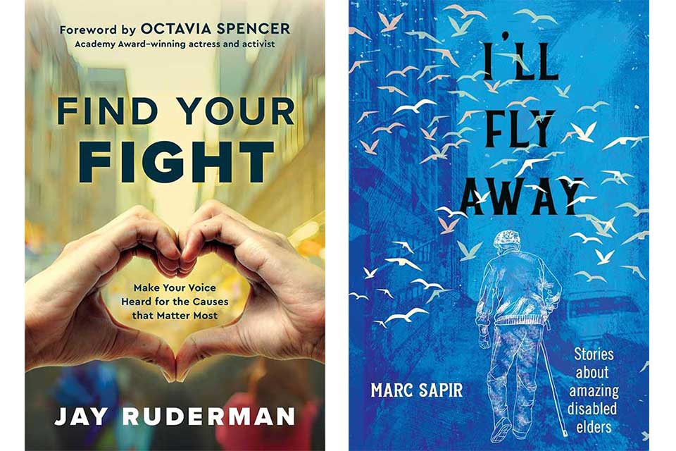 Two side-by-side book covers: "Find Your Fight" and "I'll Fly Away"