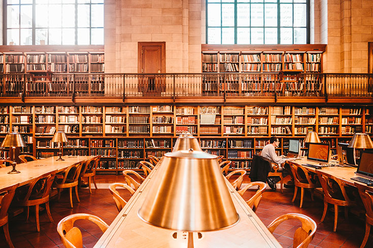 A photo of a public library