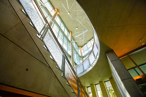 Inside view of the Mandel Center.