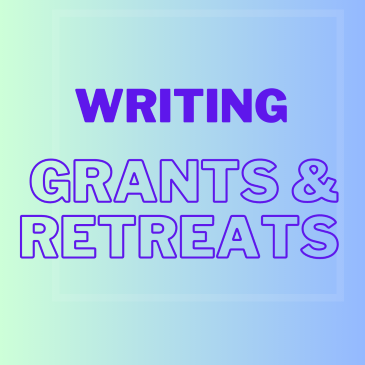 A box that says Writing grant and Retreats