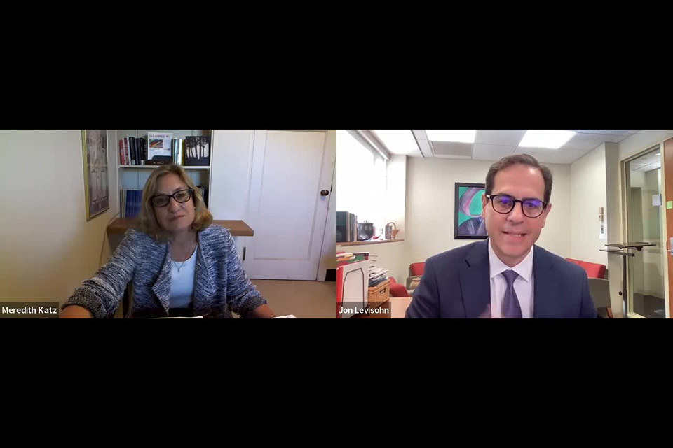 Zoom image of Meredith Katz and Jon Levisohn in conversation