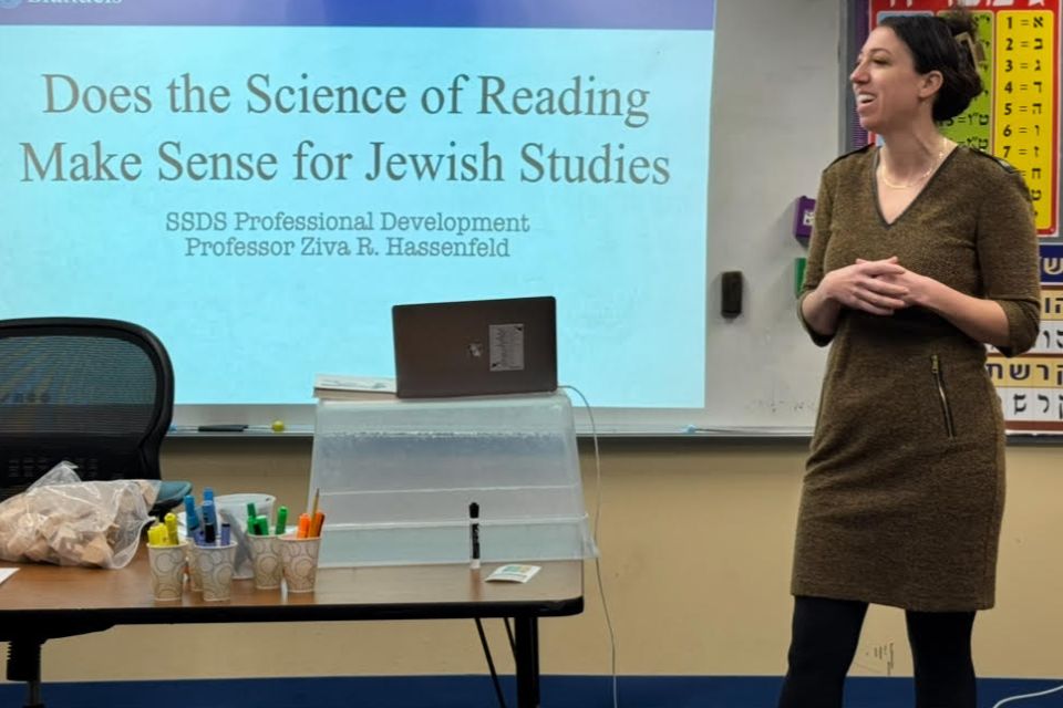 Ziva at the front of a classroom