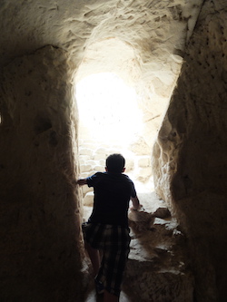 Student on an archaeological dig in Israel