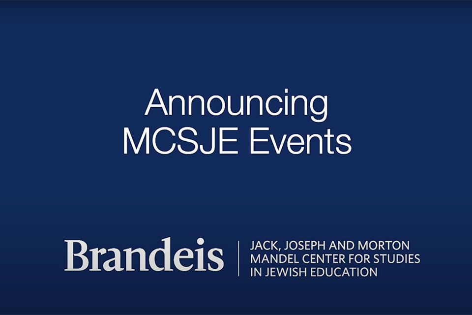 Title slide: Announcing MCSJE Events