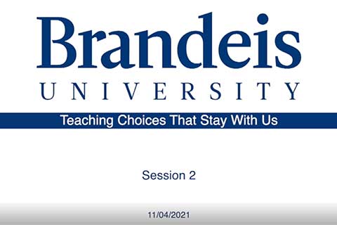 Title Screen: Teaching Choices that Stay With Us Session 2