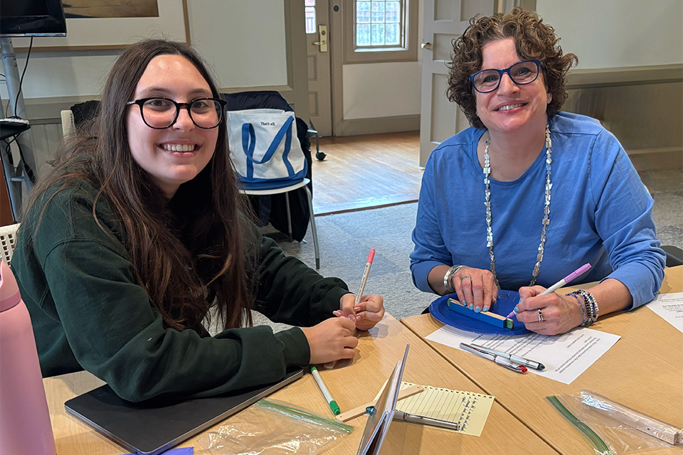 Laura Hyman with Undergraduate Teaching Fellow
