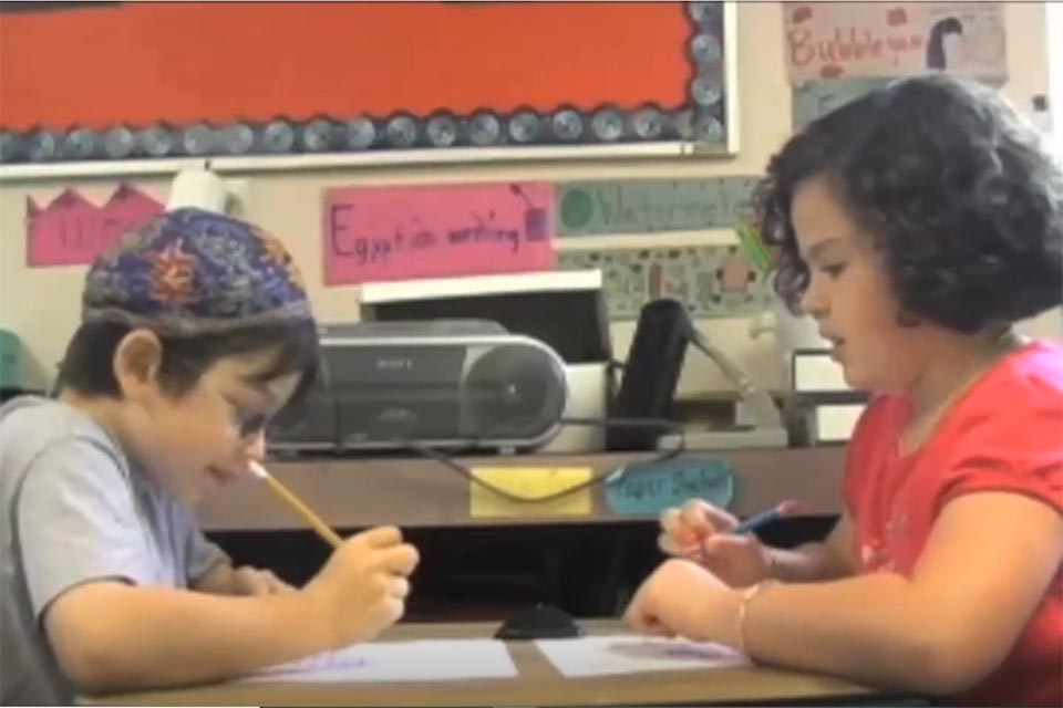 Two students studying together in havruta