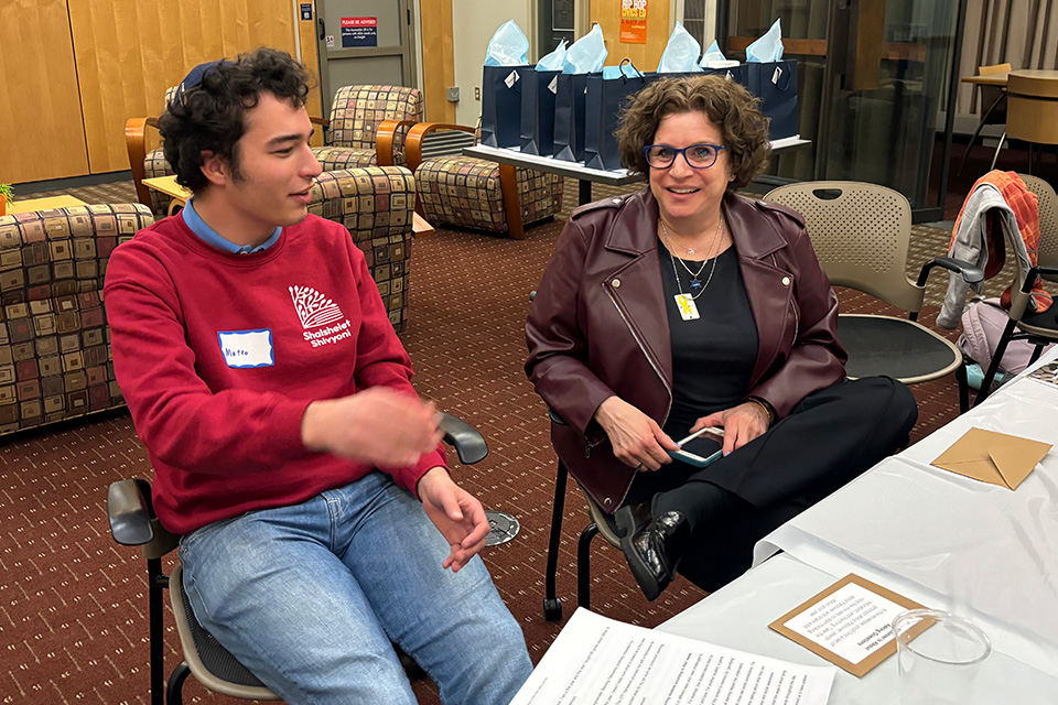 Laura Hyman with Undergraduate Teaching Fellow