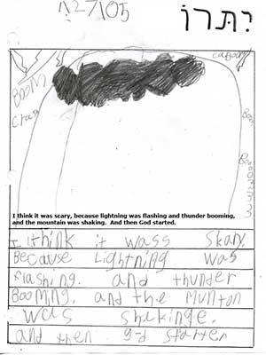 A child's worksheet