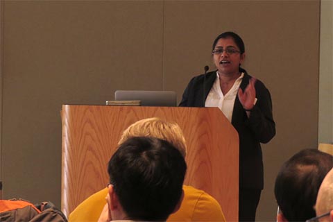 Professor Baskaran presenting.