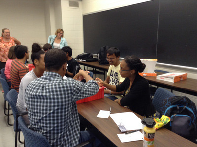 Students engaged in a workshop