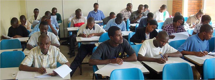 Physics course in Rwanda taught by Professor Fraden.