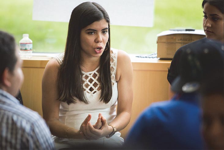 Students in discussion