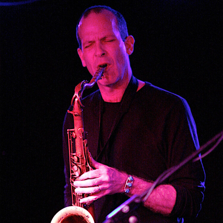 Tom Hall playing saxophone