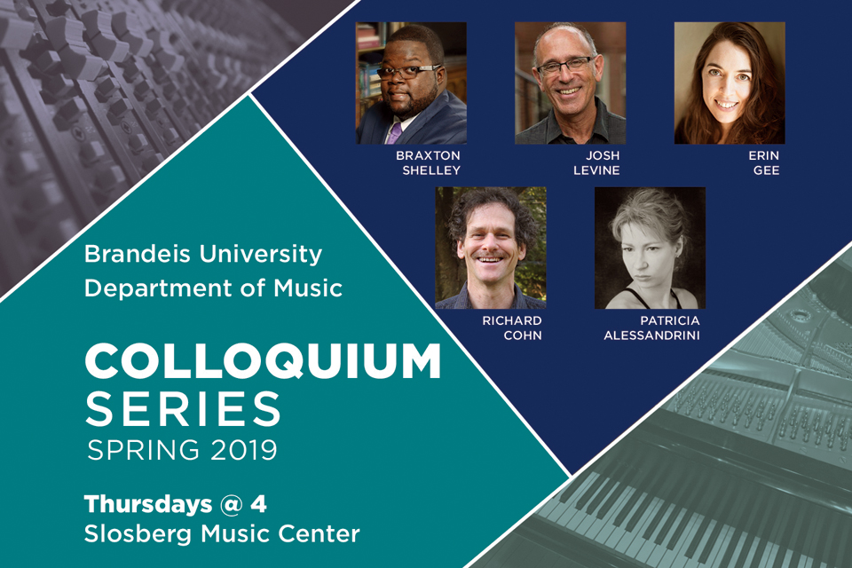 Spring 2019 Colloquium Series Banner with Images of Guest Speakers