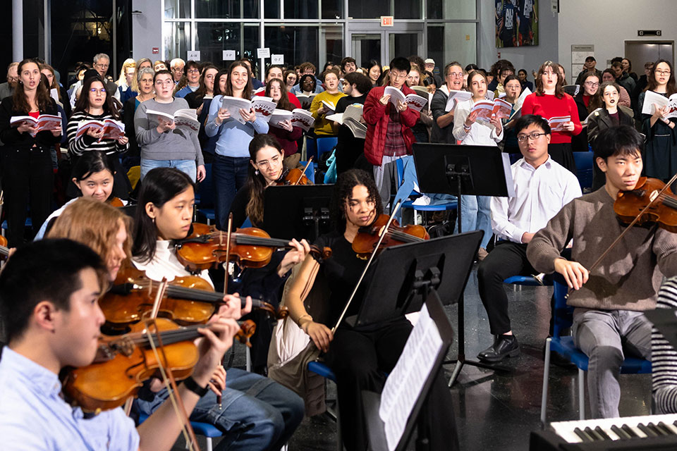 Annual holiday concert featuring members of the Brandeis-Wellesley Orchestra and University Chorus