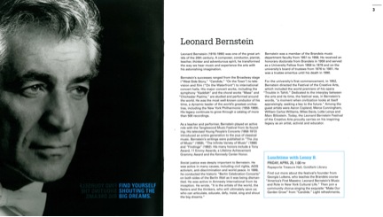 Scan of Leonard Bernstein talk program