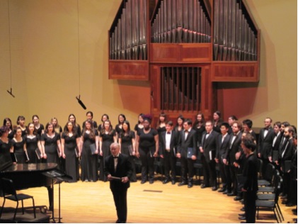 Jim conducting the choir at his final concert