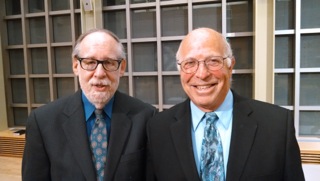 Allan Keiler (left) with Paul Buttenwieser (conversant for Silberger Lecture)