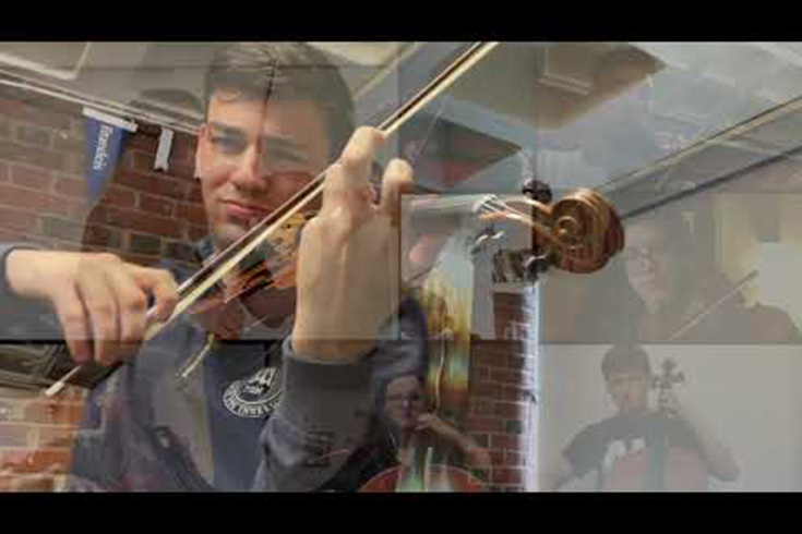 Person playing violin