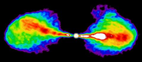 An image of a quasar, as taken by the Very Large Array telescope