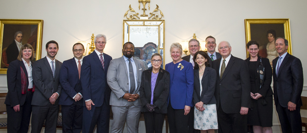 A group of Brandeis alumni after being sworn in to the bar of the U.S. Supreme Court on June 6, 2016