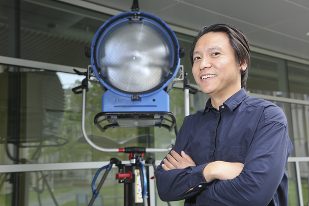 Jimmy Luc '08, an alum working in the Boston film industry