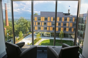 skyline courtyard view