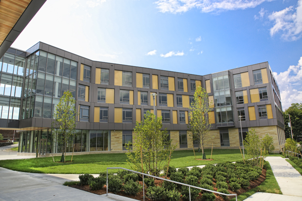 skyline from courtyard